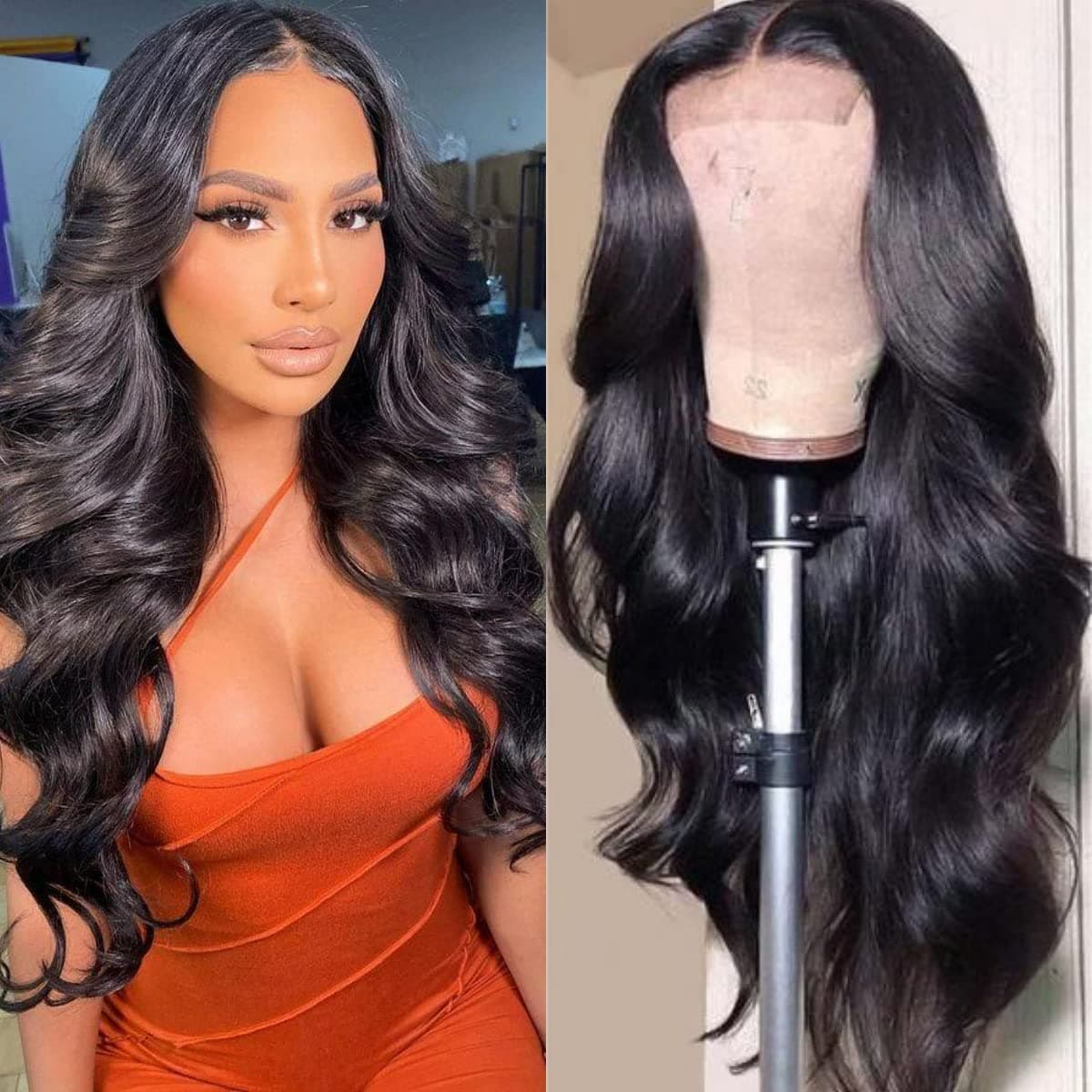 4x6 Lace Closure Wig Human Hair Natural Color