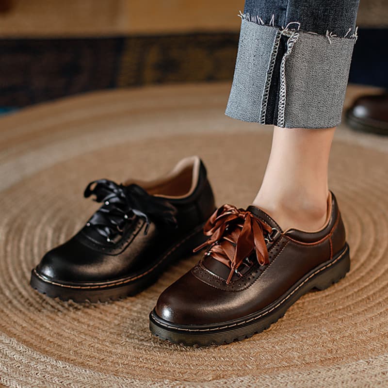 Retro Silk Lace-Up Chunky-Heel Pumps