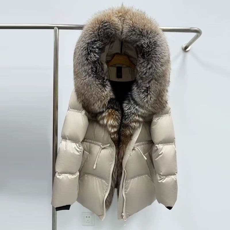 Mid-length Padded Fur Coat