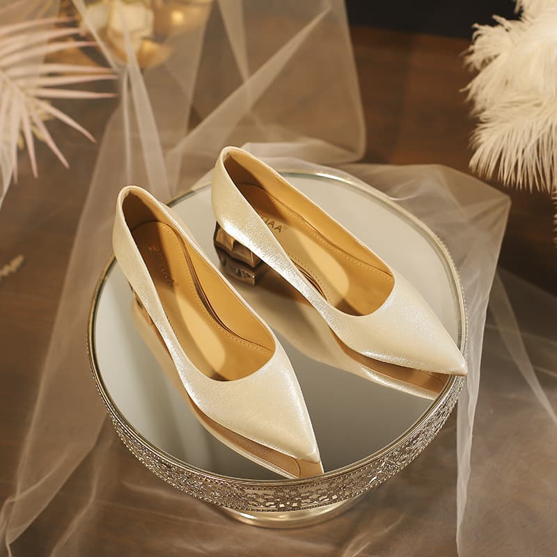 Apricot New Arrival Banquet Bridal Shoes