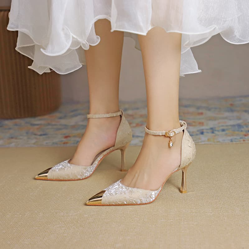 Versatile Satin Anti-Collision High Heels