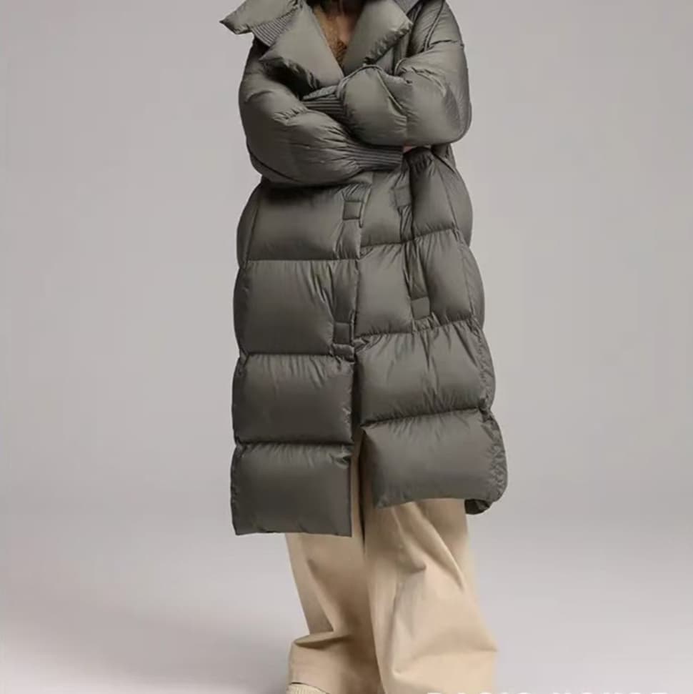 Winter Mid-Length Over-the-Knee Loose Coat
